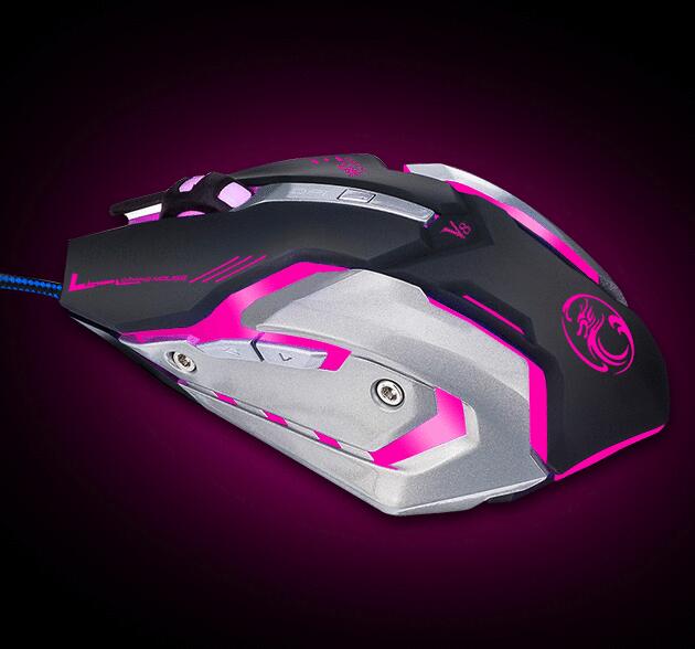 6D LED light gaming mouse